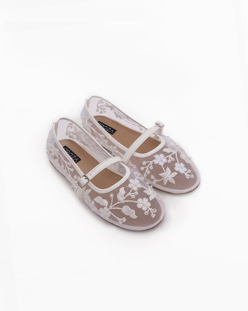 ILSA Embroidered Ballet Pumps
